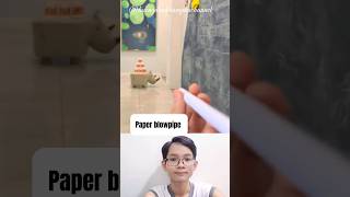 DIY blowgun and darts paper blowpipe [upl. by Bywoods]