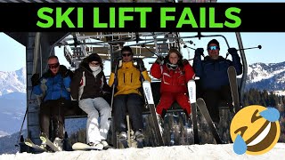 Funny SKI Lift Fails [upl. by Croft]