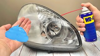 🔥🔥Apply THIS to your foggy headlights and see what happens restore shine to headlights [upl. by Lucais]