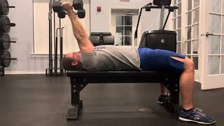 Dumbbell Skull Crushers  Supine Triceps Extension Exercise Demonstration [upl. by Maribel399]