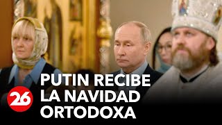 Putin recibe la Navidad ortodoxa en compañía de familiares de soldados caídos en Ucrania [upl. by Oiligriv]