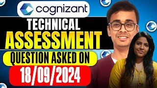 Cognizant 18092024 technical Assessment Questions asked [upl. by Roxane]