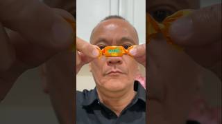 ASMR MAMBA FRUIT CHEWS CANDY ORANGE FLAVOR AND EATING SOUNDS asmr shorts [upl. by Adnesor578]