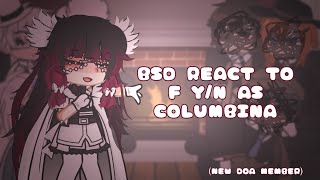 BSD react to f yn as columbina  Rosella  I’m back [upl. by Gentille]