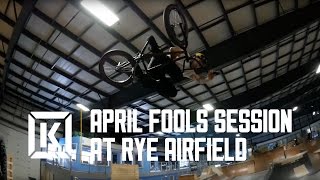 Epic Stunts Snowed In On April Fools  Kink BMX At Rye Airfield [upl. by Atikkin]