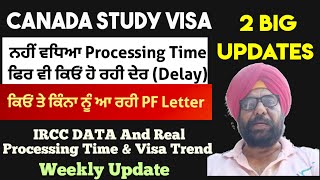 Latest Canada STUDY VISA Processing Time amp Trend। PF Letter ਕਿਓਂ ਤੇ ਕਿੰਨਾ ਨੂੰ ਆ ਰਹੀ [upl. by Anitsirhcairam]