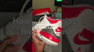 How to loose lace Jordan 3 easy [upl. by Ashley]