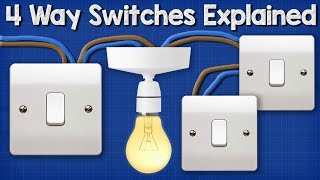 Four Way Switching Explained  How to wire 4 way intermediate light switch [upl. by Ahseret]