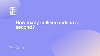 How many milliseconds in a second [upl. by Nivak]