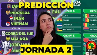 PREDICCIÓN 🏆COPA AFRICANA Y 🏆COPA ASIÁTICA⚽  JORNADA 2🔥 [upl. by Tessler]