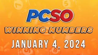 P525M Jackpot Super Lotto 649 2D 3D 6D and Lotto 642  January 4 2024 [upl. by Jarek]