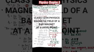 Magnetic Field due to a Bar MagnetMagnetism amp Matter12 Physics [upl. by Hcirteid]