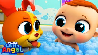 Bingo Bathtime  Animal Learning Videos  Little Angel Kids Songs amp Nursery Rhymes [upl. by Ecarg651]