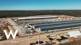 Riot Blockchain 400MW Expansion in Rockdale Texas Flyover  November 292021 [upl. by Aneda]