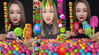 Colorful candy dreams 😍bASMR mukbang eating sounds asmr mukbang candy eating [upl. by Onairot]