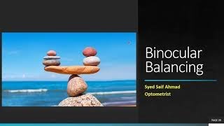 Binocular Balancing I Alternate Occlusion Method I Saif ki Optometry Pathshala I [upl. by Fredette]