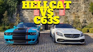 C63s amg vs 1000hp hellcat viper [upl. by Fujio]