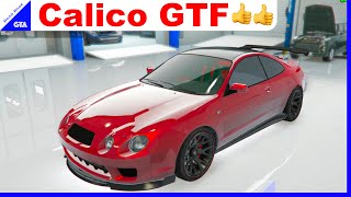 GTA 5 Tuners Update CALICO GTF Customization Exhaust Sound Time Trial Review  RRGTA [upl. by Ahsimak]