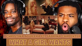 FIRST TIME reacting to Christina Aguilera ft Sabrina Carpenter  What a Girl Wants  BabantheKidd [upl. by Carbo]