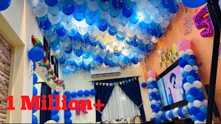 Balloon Decorations Ideas Without HeliumFloating Balloon Without HeliumCeiling Decoration Ideas [upl. by Ttennaj]