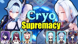 Cryo Supremacy vs NEW 24 Abyss Commentary  Eula  Raiden amp Shenhe  Ayaka Teams  Genshin Impact [upl. by Nobie954]