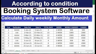 how to make automatic schedule generator Sheet in excel [upl. by Ykcim6]