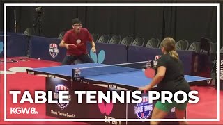 Major League Table Tennis competition in Portland this weekend [upl. by Eitsirhc]