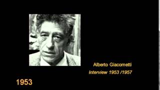 Alberto Giacometti  Entretiens 1953 et 1957 [upl. by Karyn]