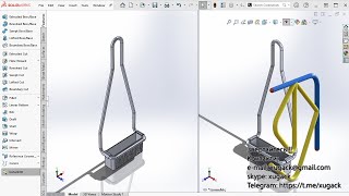 Shower Caddyhangershelf in SolidWorks  3D Sketch  Loft  Reference geometry [upl. by Borden568]