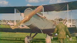 Rare WW1 in Color Footage Air Planes In France 1918 HD Colorized 60FPS [upl. by Annairt99]