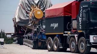 ADB Talimarjan Power Plant Gas Turbine Arrival Demo [upl. by Gewirtz]