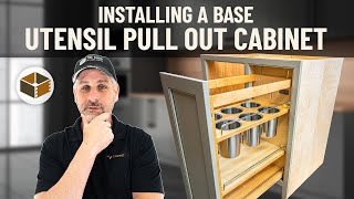 Installing a Base Utensil Pull Out Cabinet  RTA Cabinet Assembly [upl. by Maidie]