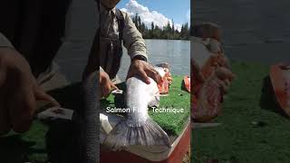 Salmon Fillet Technique with Fish Em LLC alaska fishing salmon [upl. by Rosemare950]