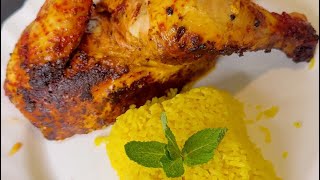 Air fryer whole Tandoori chicken amp Yellow Pilau  The Chowdhurys [upl. by Nemzaj]