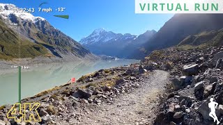 Virtual Run 10K  Virtual Running Videos For Treadmill  Treadmill Workout Mount Cook New Zealand [upl. by Brandais968]