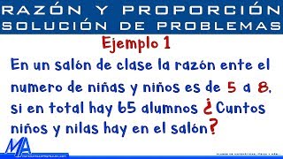 Razones y proporciones solución de problemas  Ejemplo 1 [upl. by Eibber]