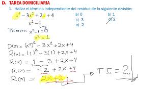 TEOREMA DEL RESTO domicliaria ejercicios 1 y 2 [upl. by Sabelle270]