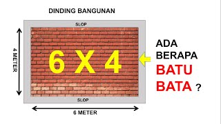 Cara menghitung kebutuhan BATU BATA bata merah untuk rumah ukuran 6 x 4 meter [upl. by Nanete]