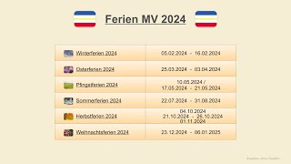 Ferien MV 2024 [upl. by Anaujat]