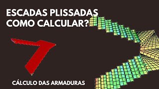 Cálculo das armaduras de uma escada plissada [upl. by Acila]