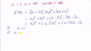 Solving a cubic  part 3  factorizing by comparing coefficients [upl. by Millian]