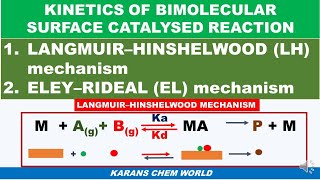 Tamil KINETICS BIMOLECULAR SURFACE CATALYSE REACTION Langmuir adsorption HINSHELWOOD ELEY RIDEAL [upl. by Worden]