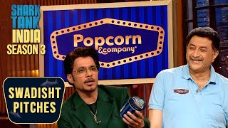 Shark Tank में आए Popcorn Man Of India  Shark Tank India S3  Swadisht Pitches [upl. by Zerline]