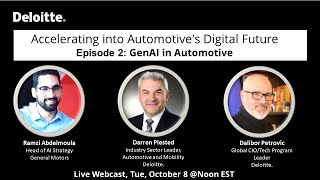 Accelerating Automotives Digital Future Ep 2 GenAI in Automotive [upl. by Milda]