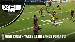 San Antonio’s Fred Brown scores first kick return TD of 2023 season  XFL on ESPN [upl. by Rovit29]