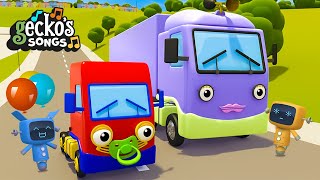 Baby Trucks Family Song｜Geckos Garage｜Wheels On The Bus｜Learning Songs For Toddlers｜Nursery Rhymes [upl. by Babara594]