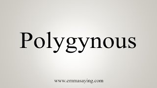 How To Say Polygynous [upl. by Ailaht]