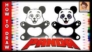 How to draw panda  How to draw panda step by step  Panda drawing [upl. by Karlan]