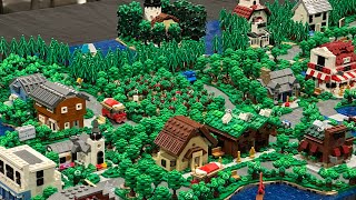 LEGO Mini Modulars With Landscape  Brickworld Chicago 2024 [upl. by Ylagam522]