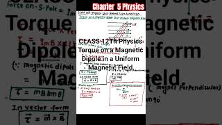 Torque on a Magnet in Magnetic FieldMagnetismampMatter12 Physics [upl. by Orr]